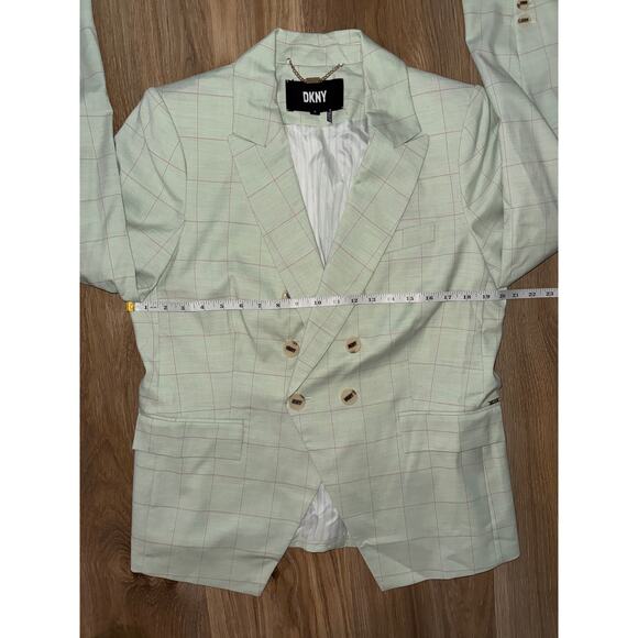 DKNY Women’s double breasted blazer in mint green - size 14 - Picture 5 of 11